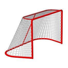 Сетка хоккей яч. 40*40 (1,25*1,85*1,30м) d=5,0мм, цвет белый ПА, (пара).